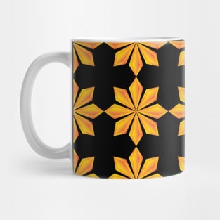 Yellow Crystal flower pattern Mug